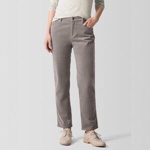 Eileen Fisher Cotton Stretch Corduroy Straight Leg Pants Taupe Women's Size L